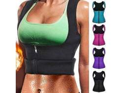 Colete esportivo feminino para treino, com ajuste de cintura, modelador de corpo, em neoprene, oferta 2026