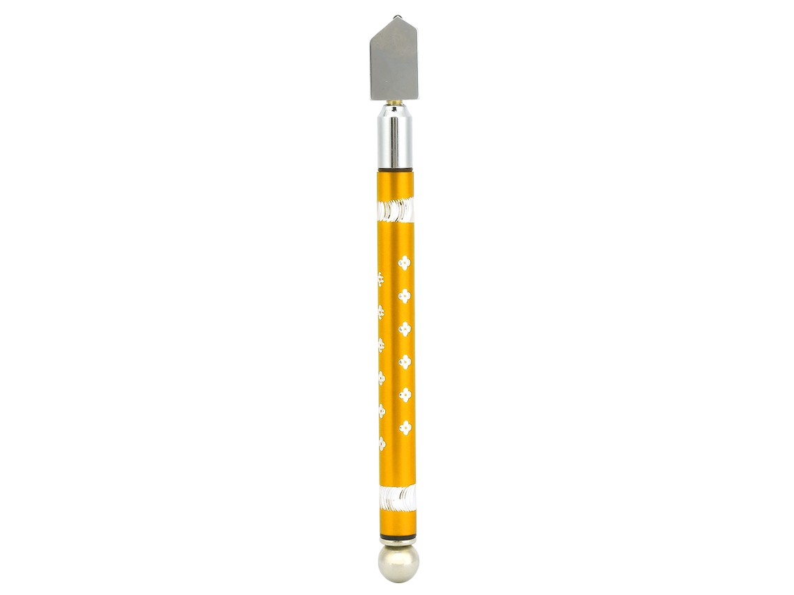 Cortador De Vidro Com Roda De Carbeto De Tungstênio E Cabo De Liga De Alumínio - Ferramenta Manual (amarelo)