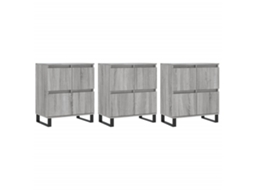 Sideboard, Sideboards Vidaxl Cinzeto Madeira Processada (n/a)