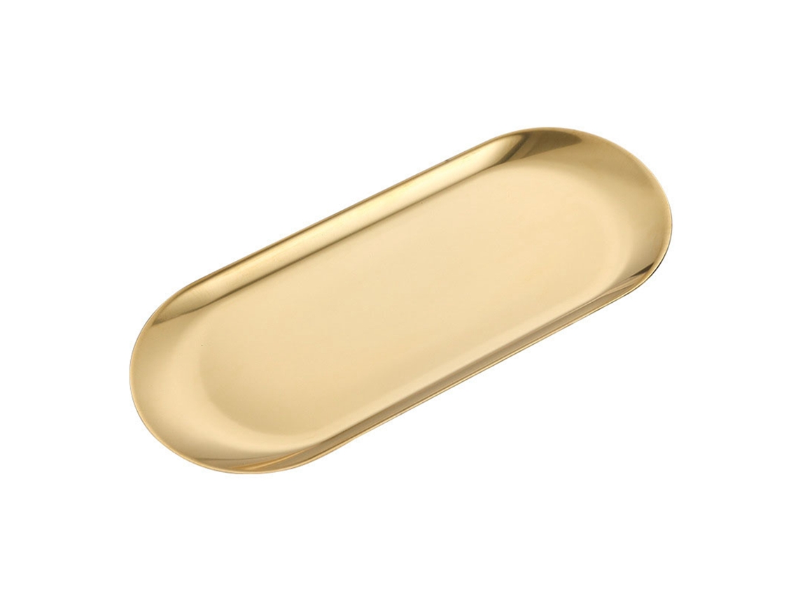 Bandeja Oval Inox Anti derrame Decorativa LAXISCREED