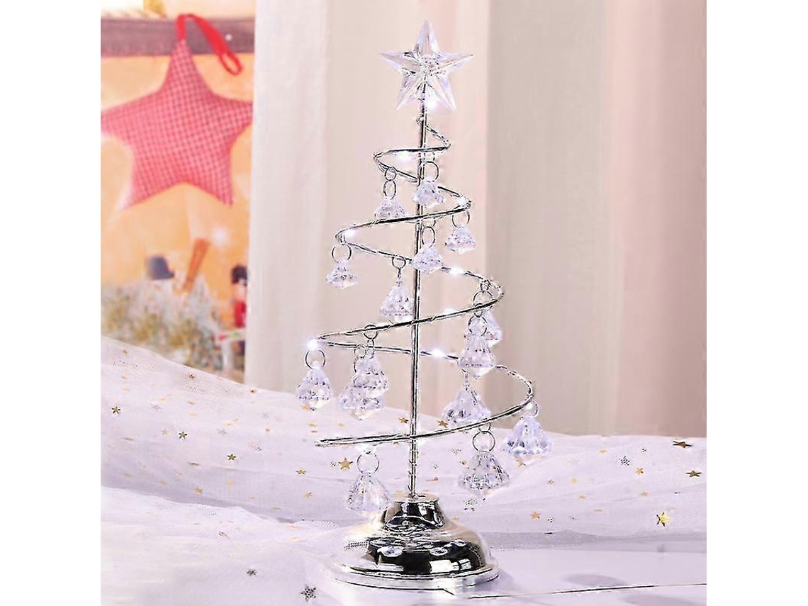 Luminária De Natal Decorativa Em Led, Com Estrutura Metálica E Bola Estrelada, Ideal Para Decoração De Mesa E Sala De Estar.-aquaforge