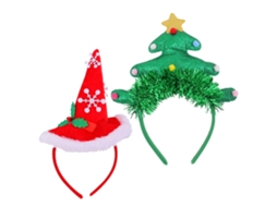 Laxiscreed Conjunto De 2 Golas De Natal Com Laços, Chapéu Vermelho Pontiagudo E Pequena Árvore Para Natal