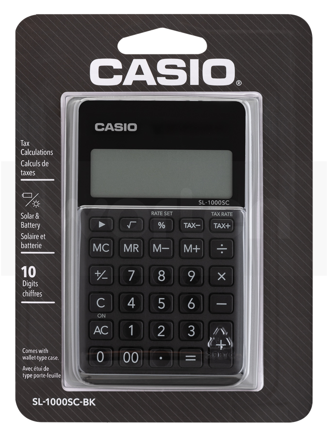 Calculadora Básica CASIO SL-1000SC-BK Preto (10 dígitos)
