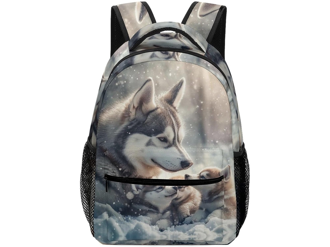Mochilas Escolares Infantis Com Estampa De Husky Siberiano, Animais, Para Livros Meninos E Meninas.