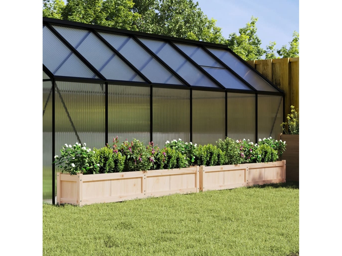 Vidaxl Vasos/floreiras De Jardim 2 Pcs Madeira De Pinho Maciça