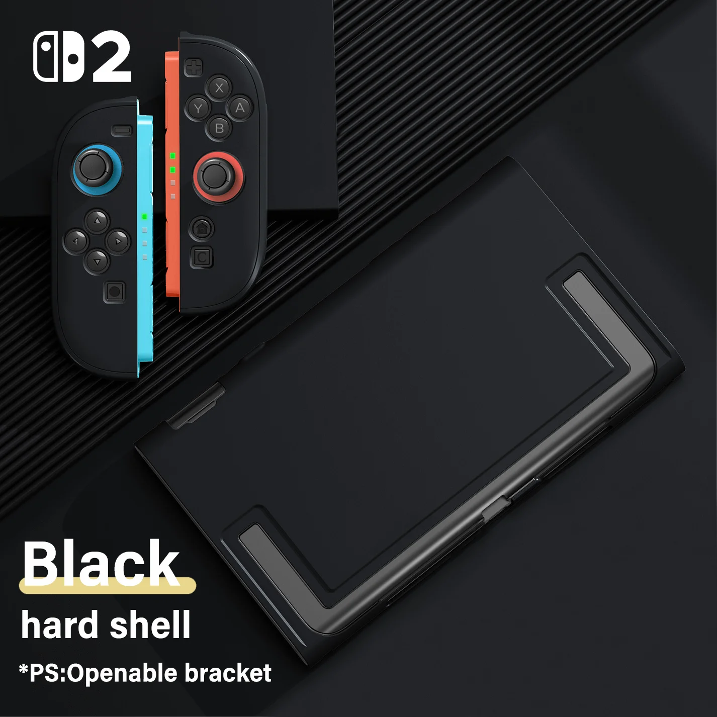 Capa Proteção Split Para Nintendo Switch2 Resistente A Choques Dock Compatível 1pc Capa Dura Preta