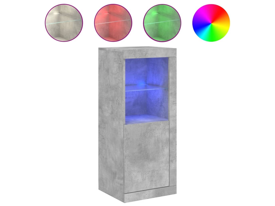 Aparador com Luzes Led 41x37x100 Cm Cinzento Cimento MAISON EXCLUSIVE
