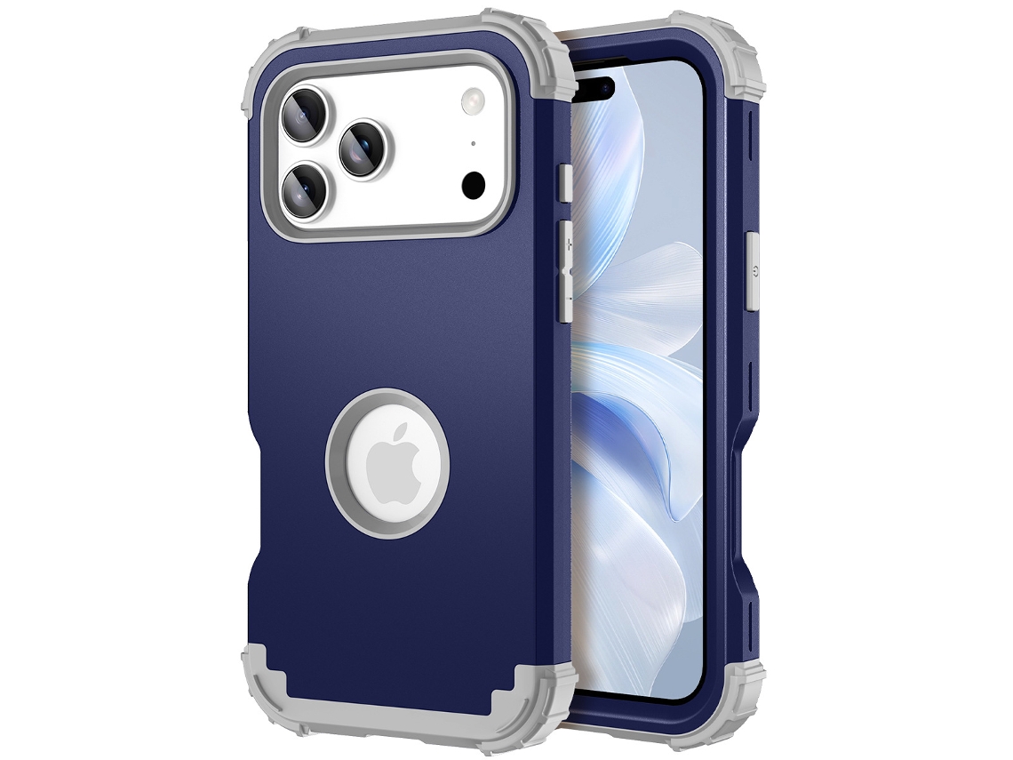Capa Protetora 3 Em 1 Antiqueda Para Iphone 12 Pro Max 6,7 Polegadas Ouro Rosa