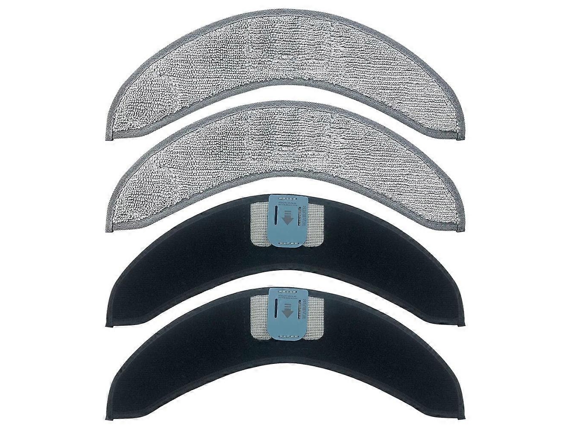 Conjunto De 4 Panos De Limpeza De Reposição Para Aspirador Robô Irobot Roomba Combo J7+ - Microfibra Lavável E Reutilizável_ozo