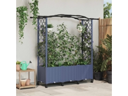 Vidaxl Cama Elevada Com Treliça E Telhado Cinzento 164 X 40 X 144 Cm