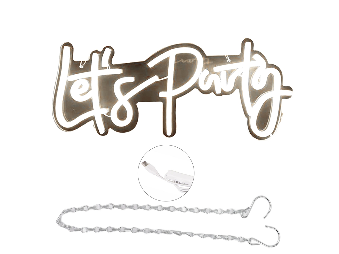 Letreiro Neon LED USB para Festa e Decoração de Quarto