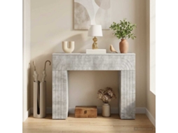 Vidaxl Mesa De Centro Cinzento Cimento 102 X 35 X 75 Cm