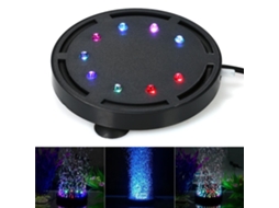 Luz Submersível Aquário 12led Bolhas Ar Rgb Decorativa Peixes Tartarugas S/MARCA