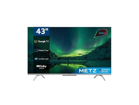 METZ Led Tv Uhd/4K Google Tv Netflix Prime Video Mycanal Ocs Apple Tv Etc. Hdr10 / Hlg com Sintonizadores Dvb-T2/C/S2 Mud7000 43''
