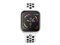 Pulsera inteligente F9 com ecrã táctil de 1,3 polegadas, monitor de frequência cardíaca e pressão arterial, prata/branco MARCA