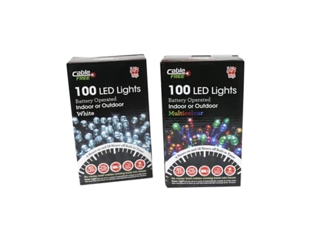 Série 100 Led Pilhas 6M Fio