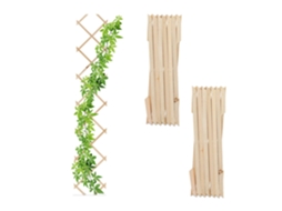 Conjunto Com 3 Treliças De Jardim De Madeira Ajustáveis Para Plantas Trepadeiras
