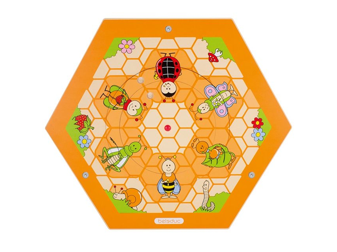 Jogo De Parede Beleduc Colmeia De Abelhas E Insetos No Prado Brinquedo Educativo De Madeira
