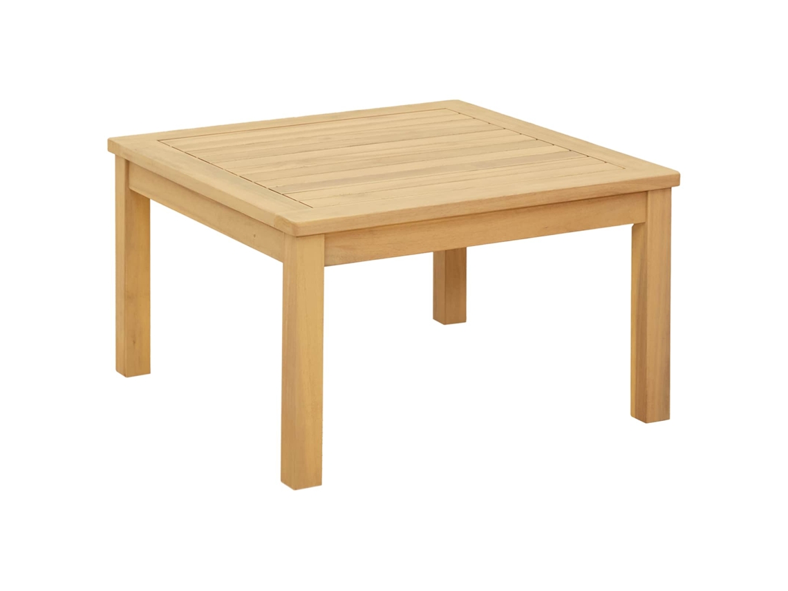 Vidaxl Mesa De Centro Acácia Clara 60 X 60 X 36 Cm