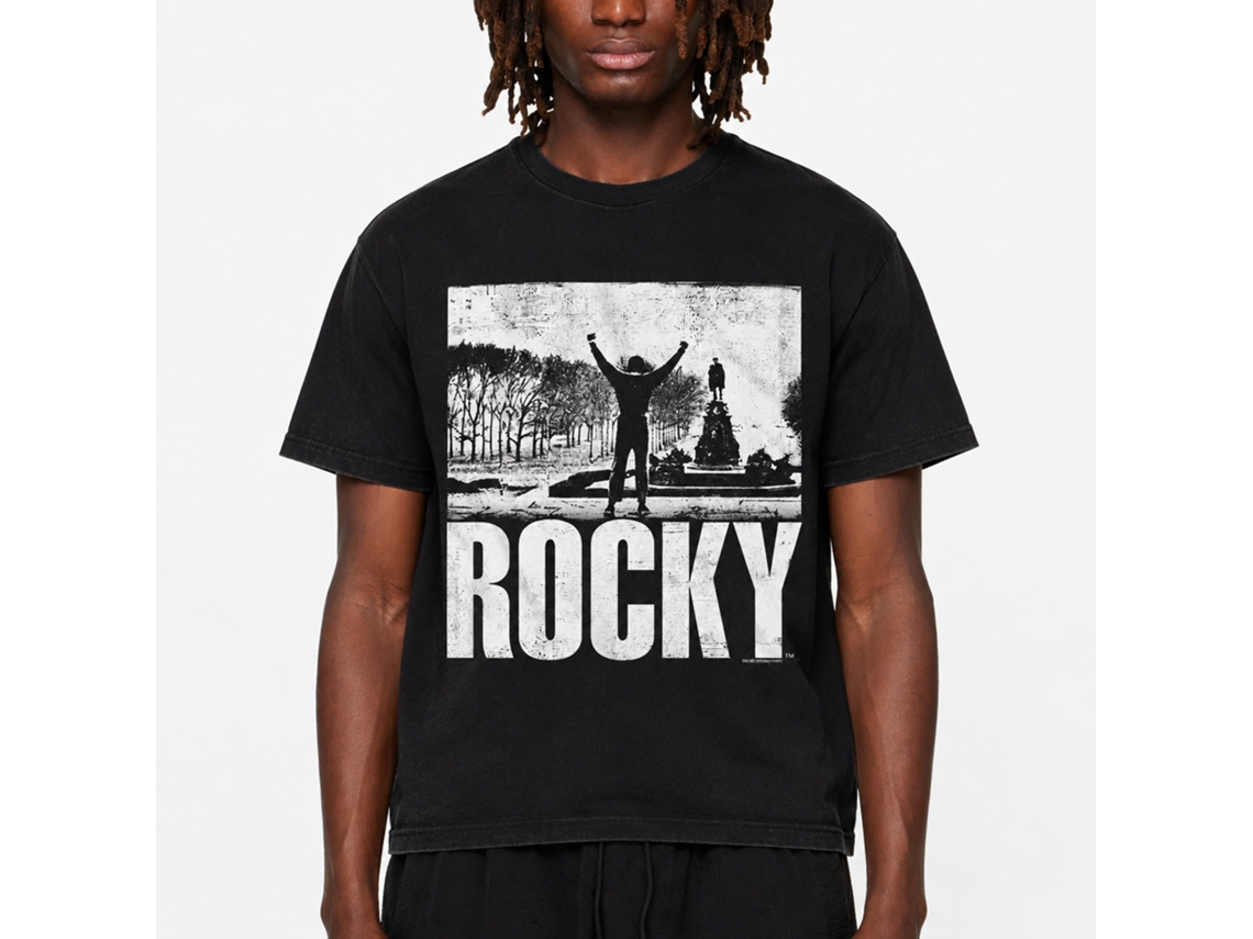 Rockinstone Rocky Movie Rocky Balboa Black Adult T-shirt Size:l