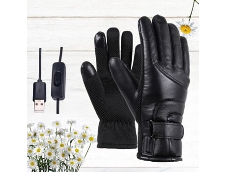 1 par de inverno motocicleta equitação quente luvas aquecimento elétrico usb alta temperatura constante scooter luvas ETEREAUTY