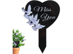 Placas Comemorativas para Sepulturas Estacas Memoriais, Decorações para Cemitério em Homenagem À Mãe, em Acrílico CHABERLU