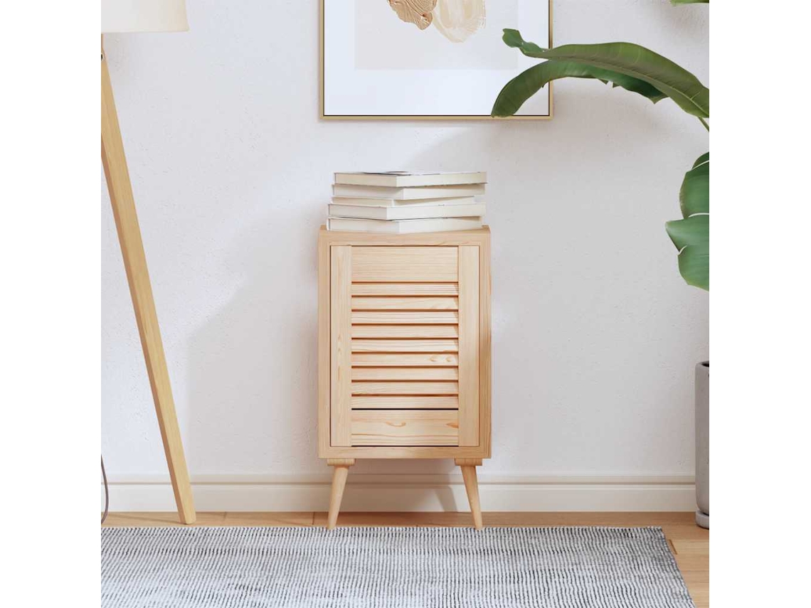 Vidaxl Porta De Armário Com Design De Persiana Pinho Maciço