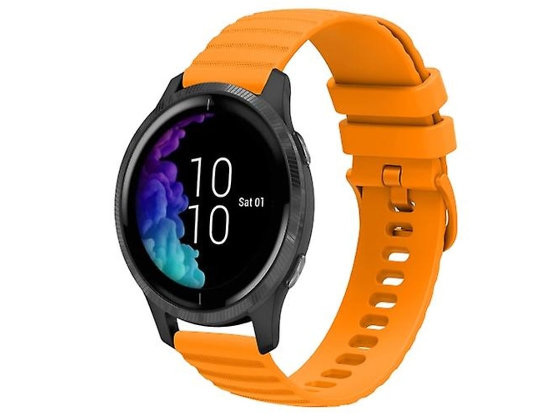 Lurelia Pulseira Garmin Venu 20 Mm, De Silicone Com Padrão Pontos Ondulados E Cor Sólida, Amarelo