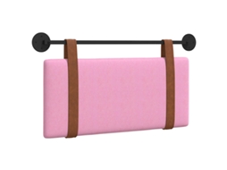 Conjunto 1 Cabeceira Suspensa Vidaxl Rosa Couro Sintético (100 X 55 X 5 Cm)