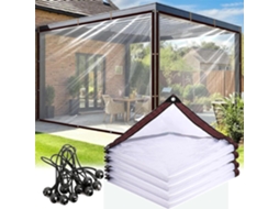 7x7 Ft Clear Tarps Heavy Duty Waterproof, Greenhouse Tarp 0 18mm Waterproof Tarpaulin Cover Plastic Pergola Side Panels
