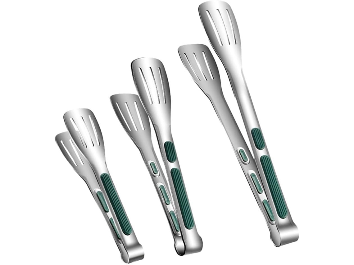 Conjunto De 3 Pinças Aço Inoxidável Para Churrasco, Ideais Para Grelhar, Assar E Cozinhar, Com Cabos Confortáveis E