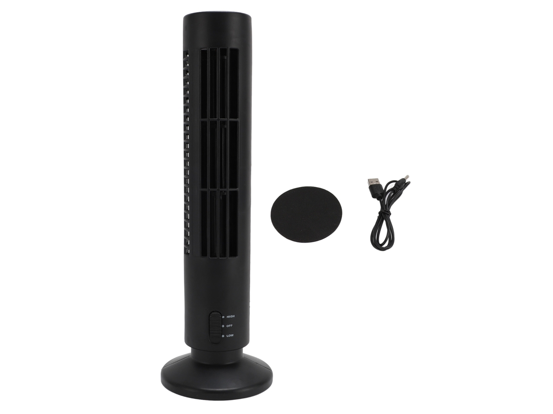 Mali ventilador de Mesa Sem Lâmina Silencioso Portátil Usb com 2 Velocidades Torre Design para Casa e Quarto