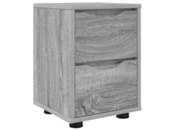 Mesa de Cabeceira com Gaveta Cinza Sonoma 30,5x30x43 cm MAISON EXCLUSIVE