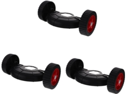 Conjunto De 3 Rodas De Apoio De Substituição Para Cortador De Grama E Enxada.