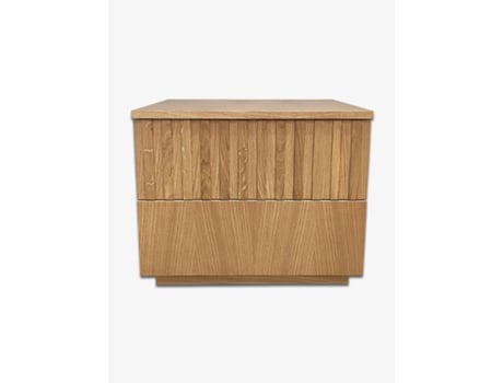 Mesa de Cabeceira Andrea Design Ripado CRISPALMÓVEL Castanho (45x55x40cm)