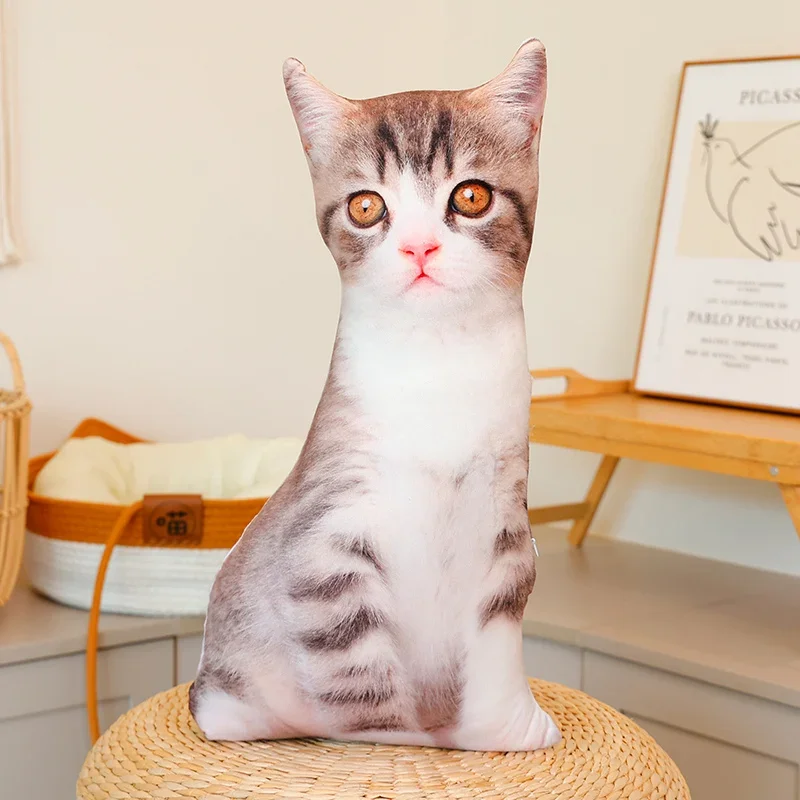 Brinquedo de Pelúcia Realista de Gato em 3d com Enchimento Macio MDUG (estilo 3, 48 Cm)