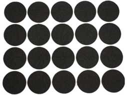 Almofadas Redondas Autoadesivas Antiderrapantes De Feltro, 12mm De Diâmetro, 3mm De Espessura, Pretas, Para Proteção De