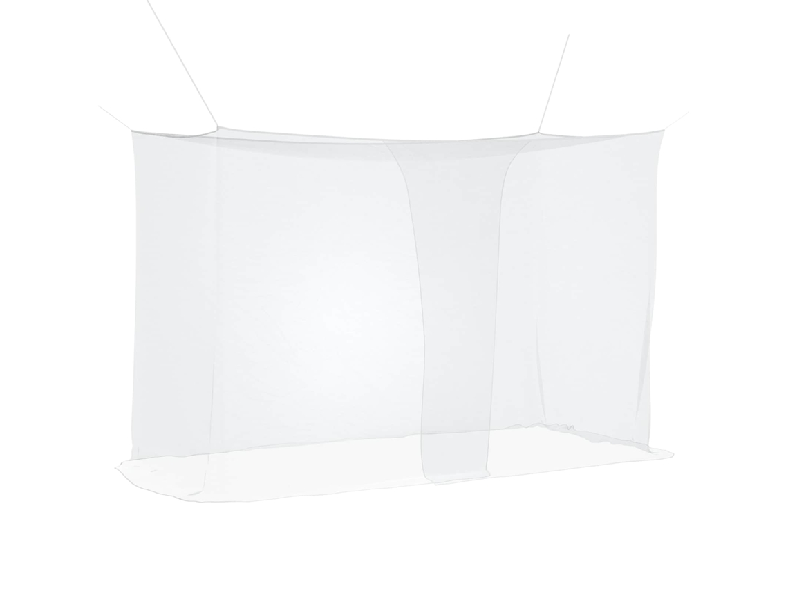 Vidaxl Rede Mosquiteira Para Cama 156 Mesh 3 Pcs Branco Poliéster