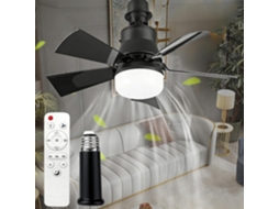 Ventilador De Teto Com Luz, 40w E Controle Remoto, Soquete E26/e27,