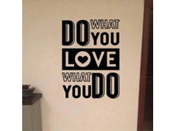 Faça o que você ama fazer: Adesivos de parede inspiradores, PVC, decoração para quarto, 47 cm x 65 cm