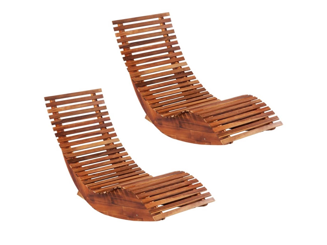 Sun Lounger, Sun Loungers Vidaxl Marrom Madeira De Acácia (n/a)