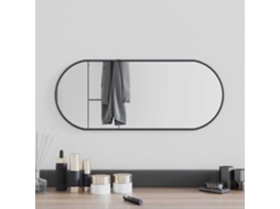 Vidaxl Espelho De Parede 60x25 Cm Oval Preto