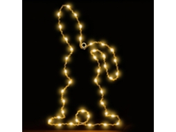 Luminária De Páscoa Em Formato Coelho, Com Led, Timer E Controle