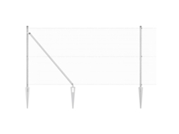 Conjunto 1 Painéis De Cerca Vidaxl Prateado Aço (10 X 1,4 M)