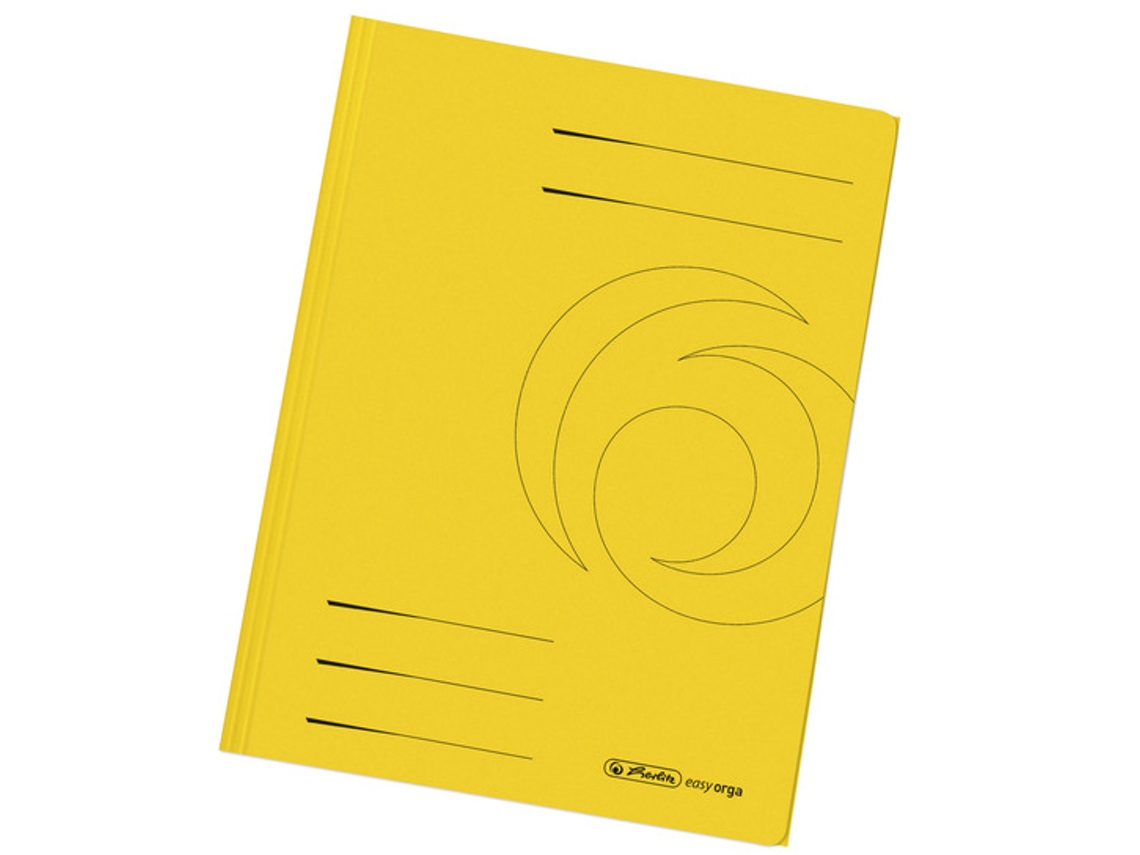 Pasta HERLITZ Easyorga Din A4 Papelão Pardo Amarelo
