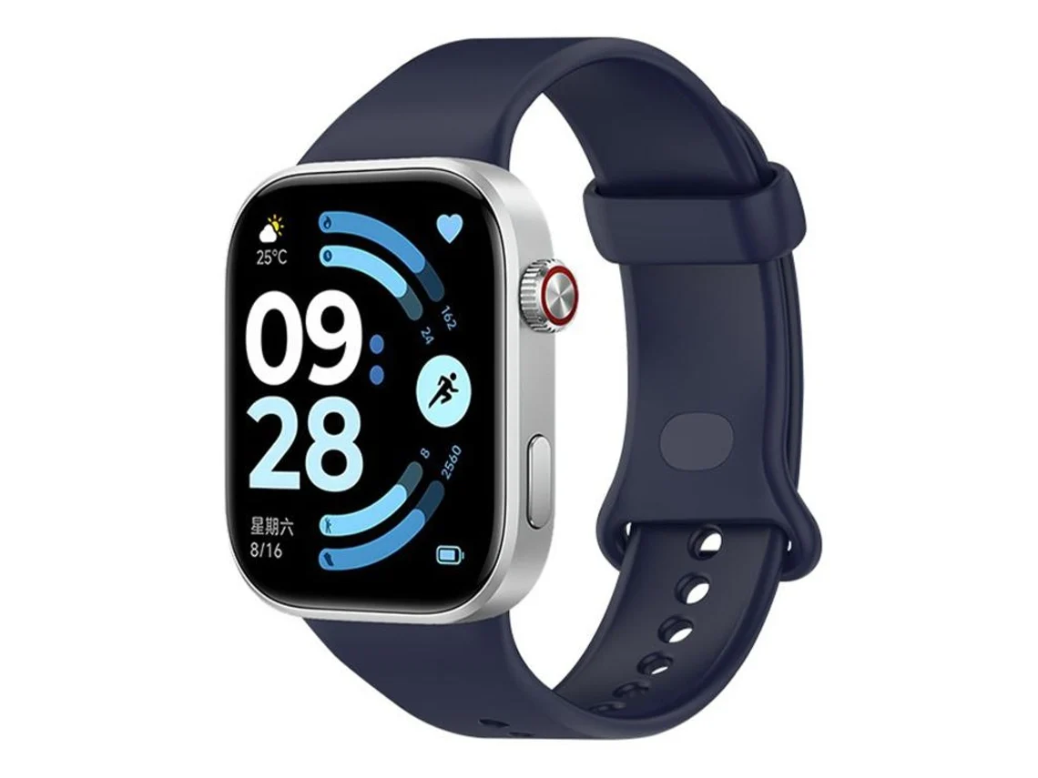 Bracelete para Redmi Watch 6 / 5 / 4 Silicone Respirável Cor Sólida Azul Marinho XIAOMOYU