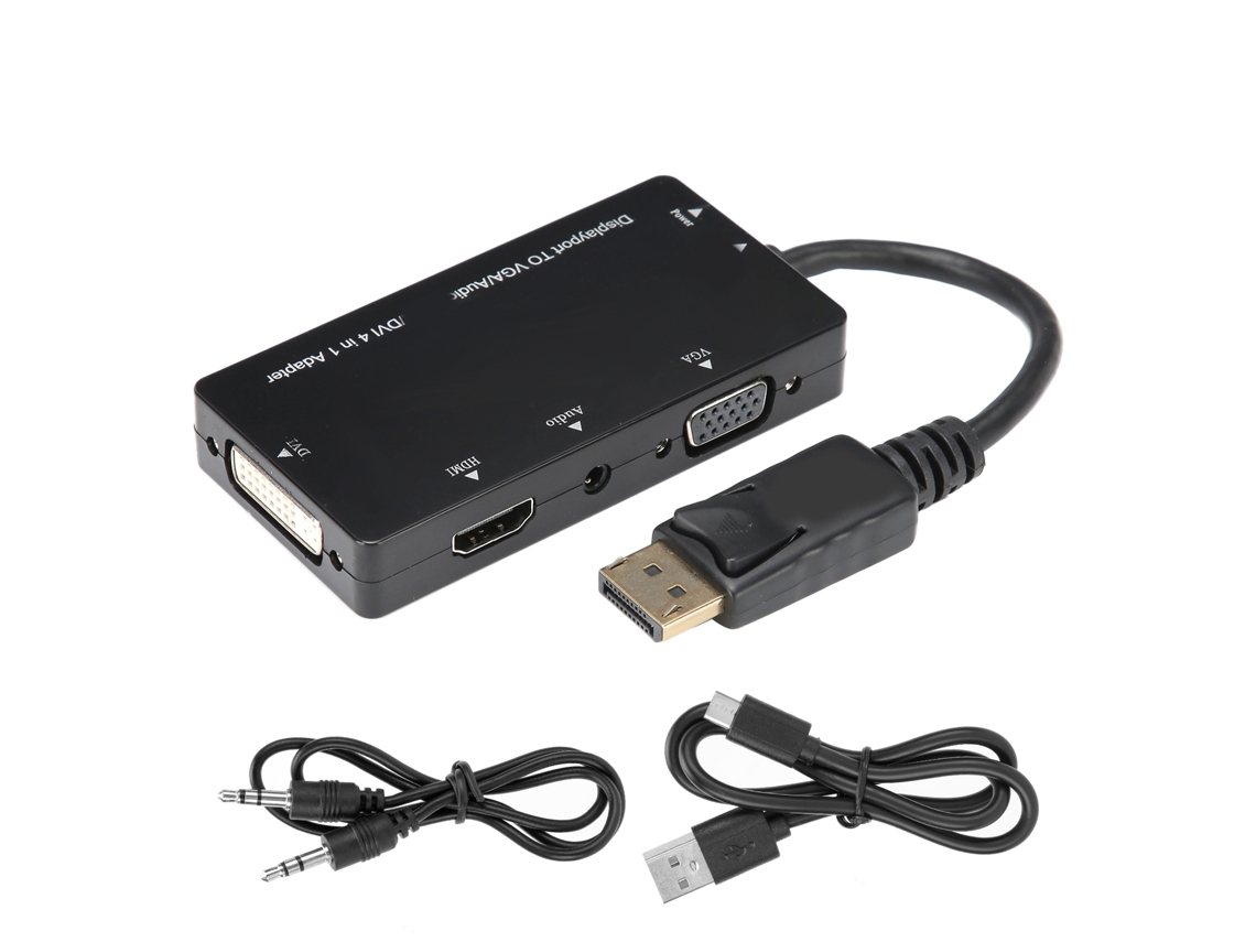 Adaptador LAXISCREED Dp para Hdmi/vga/dvi com Áudio