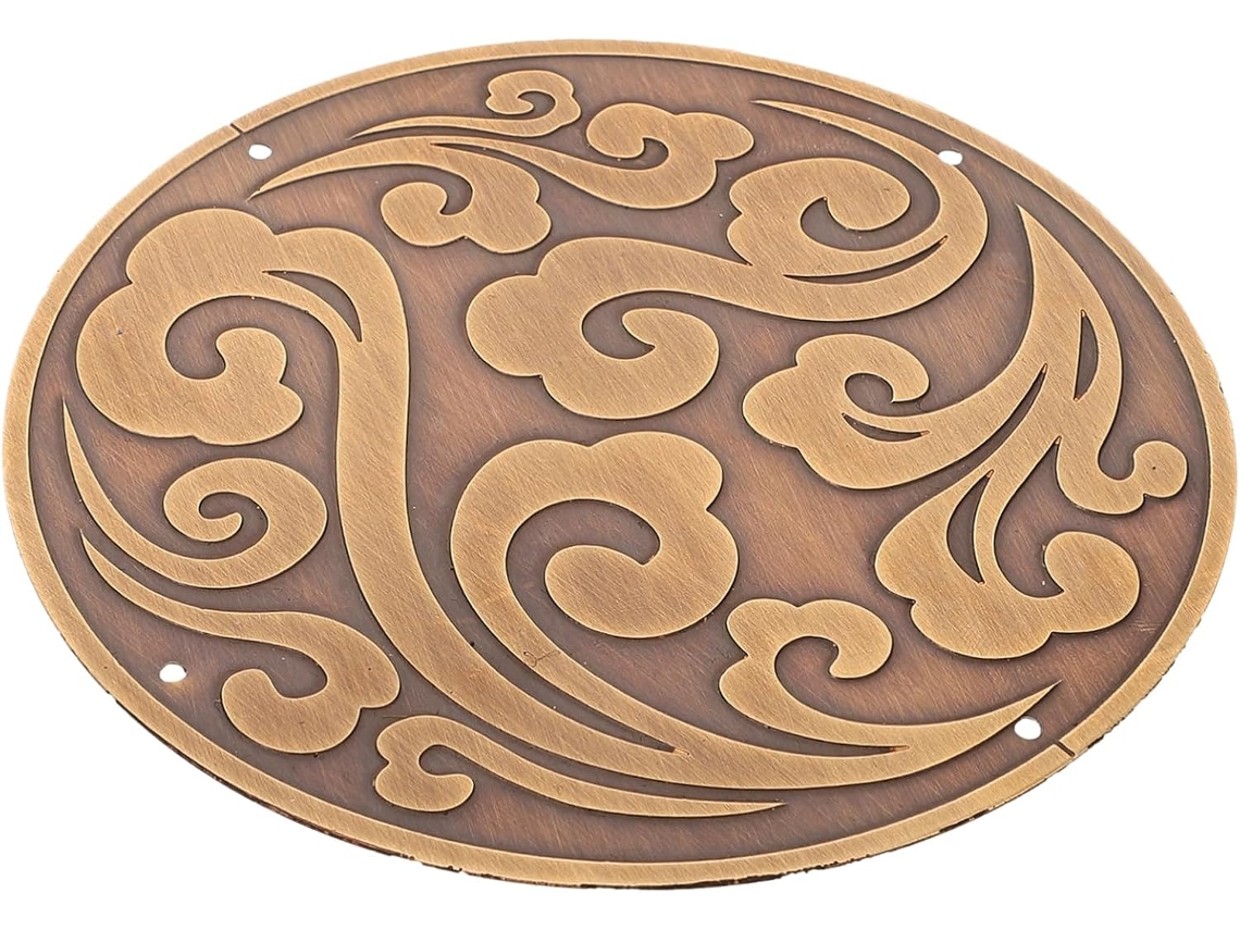 Aplique De Latão Entalhado 11cm Para Decoração Móveis