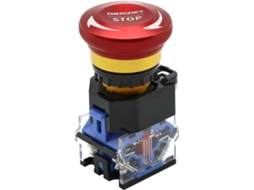 Botão de emergência metálico 22mm 10a, botão de emergência com cabeça Cogumelo, trava automática, Partida De