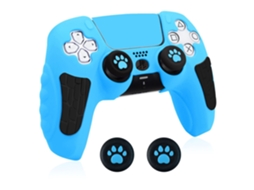 Capa Controle De Para Ps5, Capa De Silicone Antiderrapante Com Capas Para Joystick E Adesivos (azul) Cuich